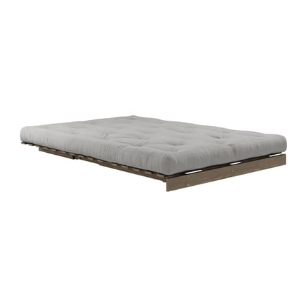 Schlafcouch Roots holz grau / B 140 cm - 3 Positionen / Struktur Braun - KARUP
