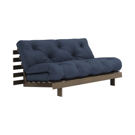 Schlafcouch Roots holz blau / B 160 cm - 3 Positionen / Struktur Braun - KARUP DESIGN