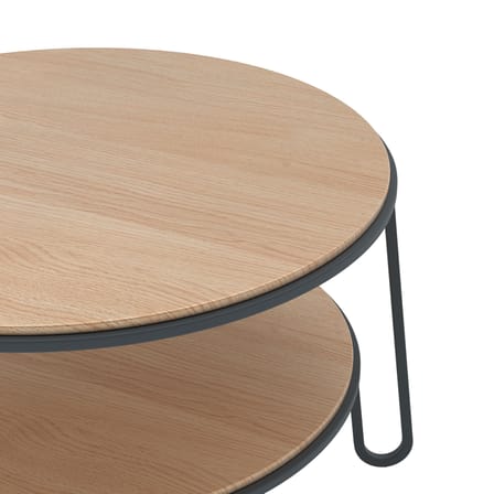 Table basse Eugénie Small bois gris / Ø 70 - Hartô