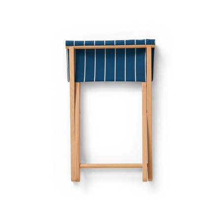 Tabouret pliant Outdoor Market tissu bleu / Jasper Morrison - Hay