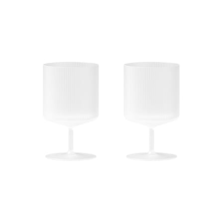Set de 2 verres à vin Ripple verre/ 27 cl - Ferm Living