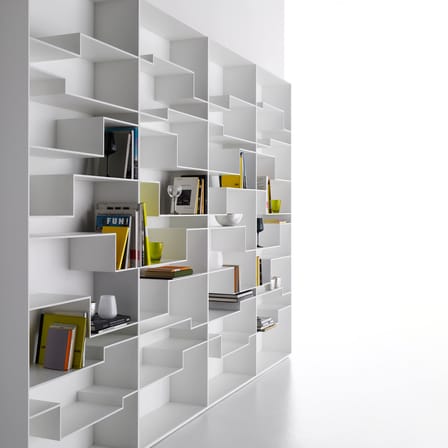 Bibliothèque Melody bois blanc / L 88 x H 217 cm - MDF Italia