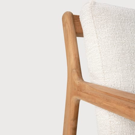 Canapé de jardin 3 places Jack Outdoor tissu bois blanc / L 265 cm - Teck - Ethnicraft