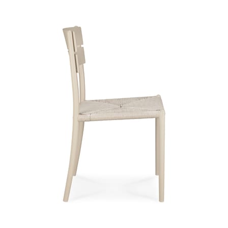 Chaise Elin métal beige / Assise corde - Ethnicraft