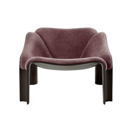 Fauteuil rembourré F300 tissu rouge / Pierre Paulin, réédition 1965 - Gubi