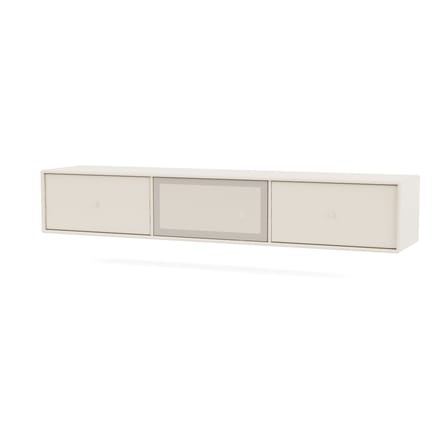 Hängendes TV-Möbel Octave V holz weiß / L 138 x T 30 x H 24 cm - MONTANA