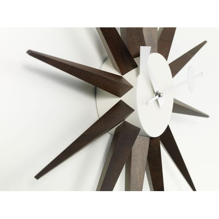 Horloge Sunburst Clock bois naturel / By George Nelson, 1948-1960 / Ø 47 cm - Vitra
