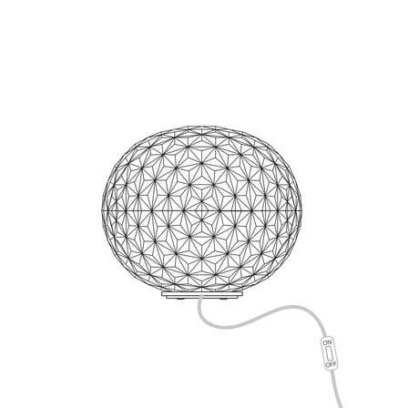 Lampada da tavolo Mini Planet LED materiale plastico trasparente / LED - Ø 16 x H 14 cm - Kartell