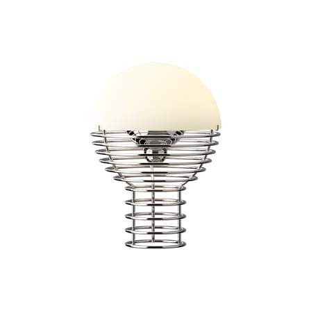 Lampe sans fil rechargeable Wire Portable LED métal blanc / Ø 18 x H 25 cm - Verner Panton, 1972 - Verpan