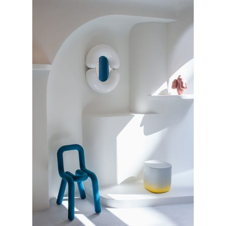 Miroir mural Zodiac Bumper Small céramique blanc / L 55 x H 70 cm - Jean-Baptiste Fastrez, 2020 - Moustache