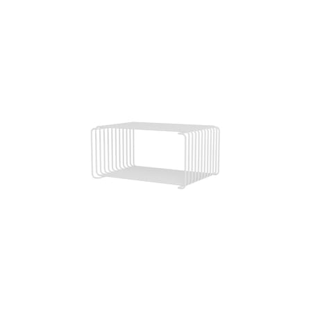 Panton Wire Single Half Shelf metal white / 34.8 x H 17.2 x D 25.7 cm - Verner Panton, 1971 - MONTANA