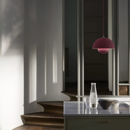Suspension FlowerPot VP1 métal rose / Ø 23 cm - By Verner Panton, 1968 - &tradition