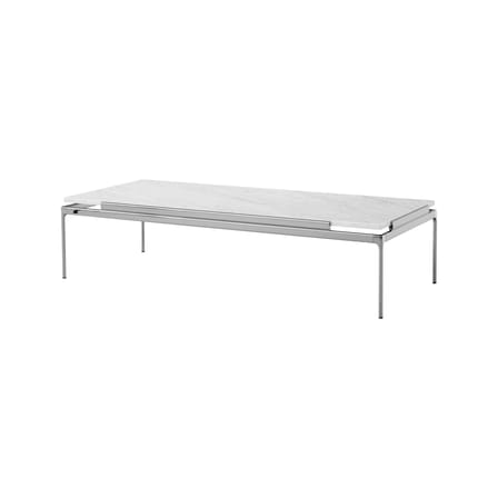 Table basse Sett LN12 marbre blanc / 140 x 60 x H 34 cm - &tradition