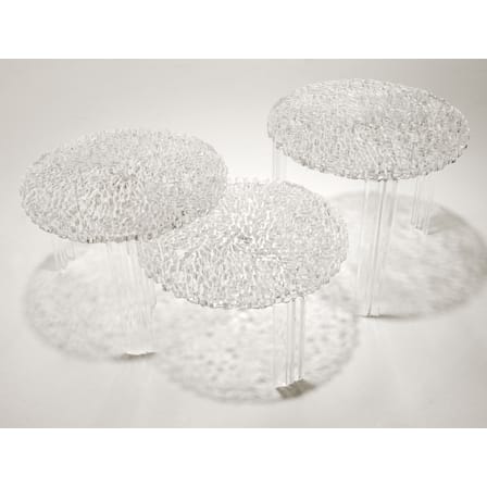 Table basse T-Table Medio plastique transparent / Ø 50 x H 36 cm - Patricia Urquiola, 2006 - Kartell