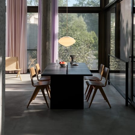 Table rectangulaire Ita OS1 bois marron / 200 x 95 cm - &tradition