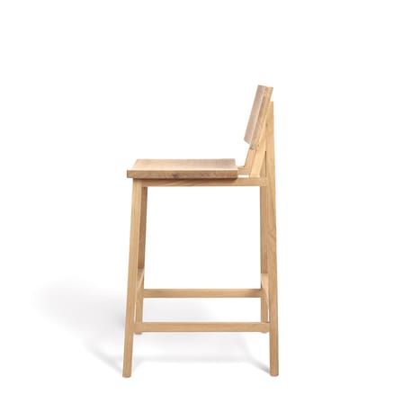 Tabouret de bar N3 bois naturel / H 66 cm - Chêne massif - Ethnicraft
