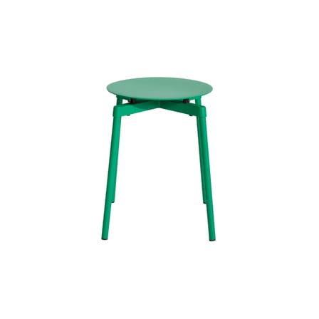 Tabouret empilable Fromme métal vert / Aluminium - Petite Friture
