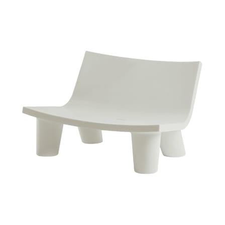 Canapé de jardin 2 places Low Lita Love plastique blanc / L 118 cm - Paola Navone, 2010 - Slide