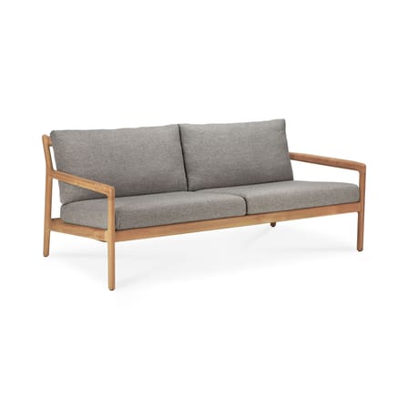 Canapé de jardin 2 places Jack Outdoor tissu bois marron beige / L 180 cm - Teck - Ethnicraft