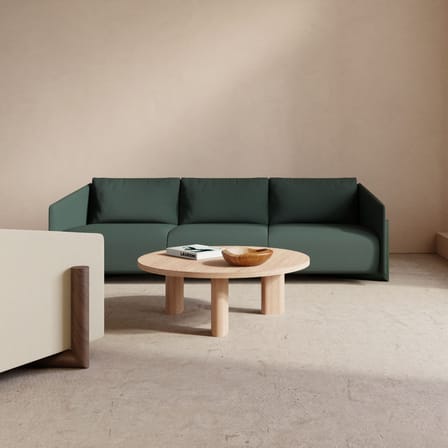 Canapé droit Timber tissu vert / 4 places - L 260 cm - KANN DESIGN