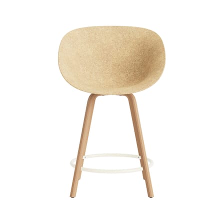 Chaise de bar Mat Armchair / H 65 cm - Chanvre / Pieds hêtre - Normann Copenhagen