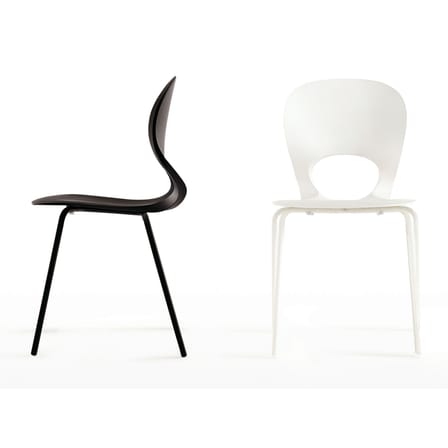 Chaise empilable Pikaia plastique noir - Kristalia