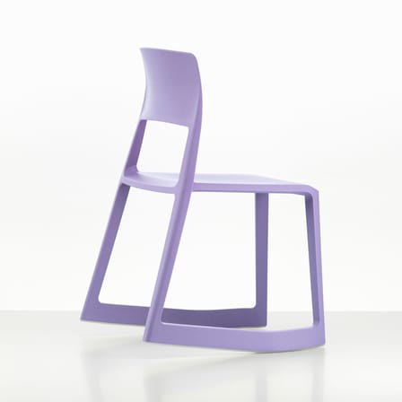 Chaise empilable Tip Ton RE violet / Plastique recyclé - Inclinable & ergonomique - Vitra