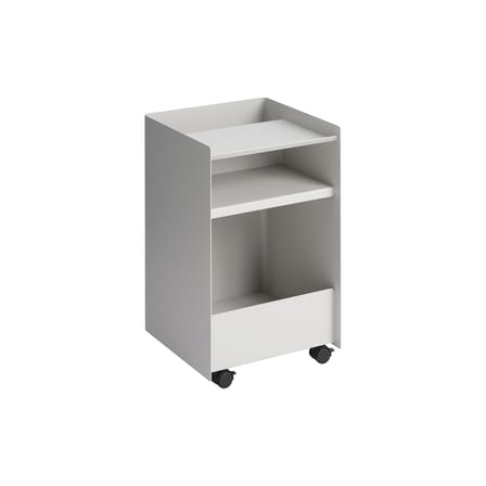 Desserte à roulettes Folded Low métal gris / Ouvert - H 61,5 cm - Muuto