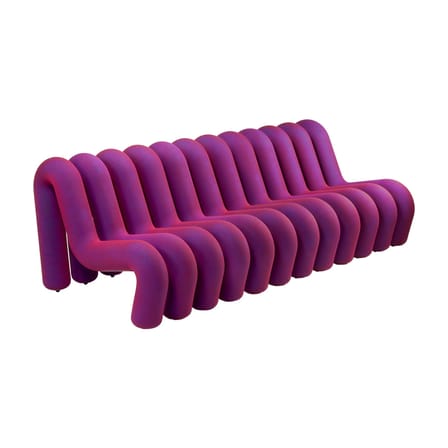 Canapé droit Extra Bold Sofa / 3 places - L 224 cm (12 tubes) - Moustache