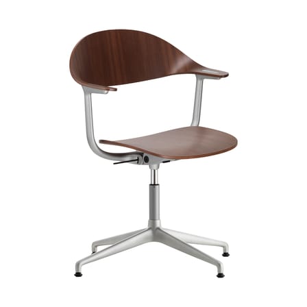 Fauteuil pivotant Mynt bois marron / Noyer - Vitra