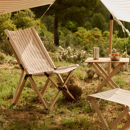 Fauteuil pliant Outdoor Market tissu beige / Jasper Morrison - Hay