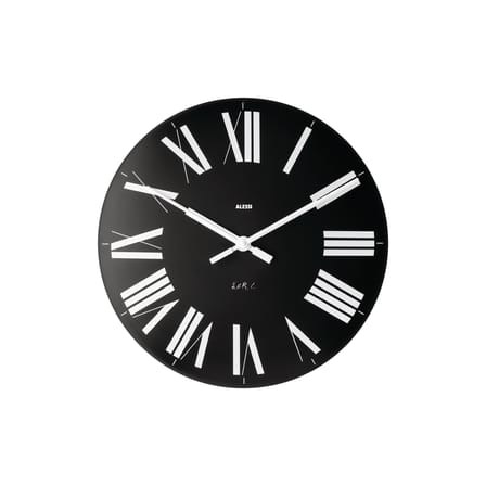 Horloge murale Firenze plastique noir / Achille et Pier Giacomo Castiglioni, 1965 - Alessi