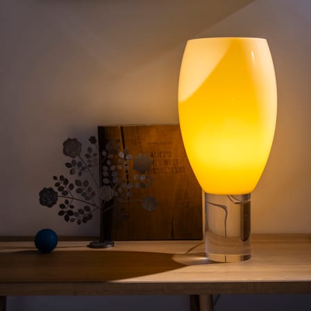 Lampe de table Buds 1 verre beige / Ø 26 x H 57 cm - Foscarini