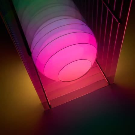 Lampe de table Lop Dreamy Big Rectangle plastique multicolore / Reflets iridescents changeants - BANG