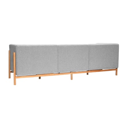 Sofa Moment Large textil grau / B 257 cm - Schlingenpol Stoff - HÜBSCH