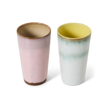 Mug 70s ceramics céramique multicolore / Set de 2 - 30 cl - HK LIVING