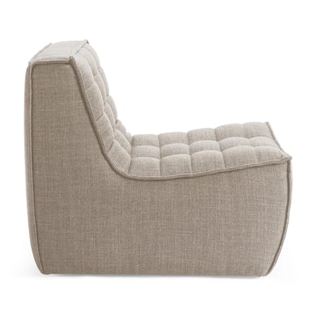 N701 Upholstered armchair textile beige / UK version - Ethnicraft