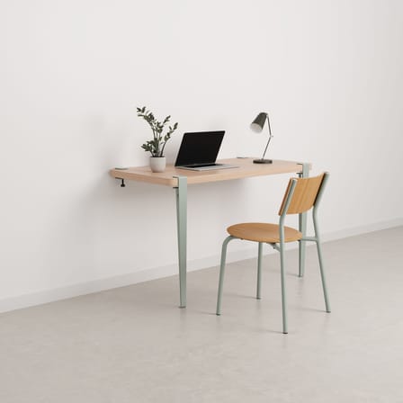 Pied  métal gris avec fixation étau / H 75 cm - Pour créer table & bureau - TIPTOE