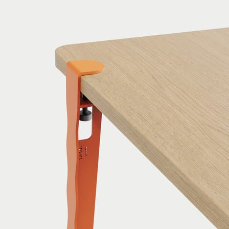 Pied avec fixation étau Vague by Uchronia / H 75 cm - Pour créer table & bureau - TIPTOE