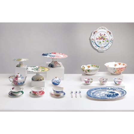 Plat Hybrid Diomira céramique bleu / 37 x 24 cm - Seletti