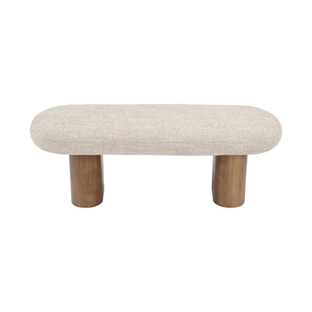 Panca imbottita Popa tessuto beige / L 132,5 cm - NV GALLERY