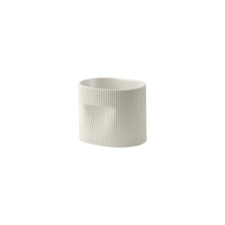 Pot de fleurs Ridge céramique blanc / L 18,5 x P 14,5 x H 15,2 cm - Muuto