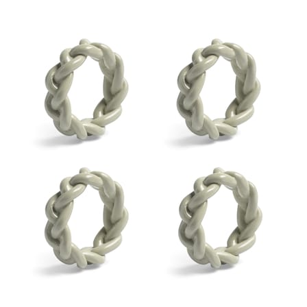 Set de 4 ronds de serviette Braid/ Polyrésine - & klevering