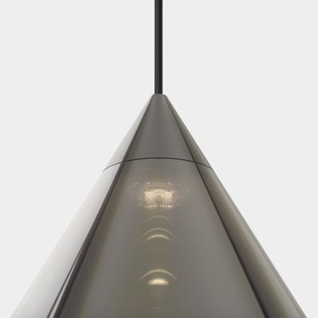 Sospensione Flare Top LED vetro argento - Tom Dixon