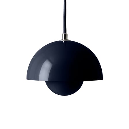 Suspension Flowerpot VP10 métal bleu / Ø16 cm - By Verner Panton, 1968 - &tradition