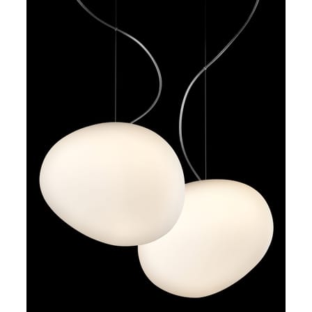 Suspension Gregg Grande verre blanc / L 47 cm - Ludovica+Roberto Palomba, 2008 - Foscarini
