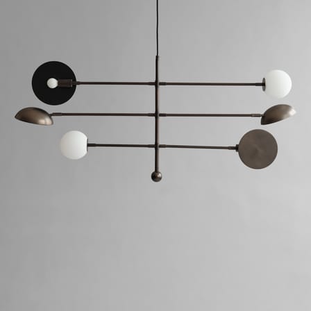 Suspension Sahn métal marron / Modulable - L 125 x H 58 cm - 101 COPENHAGEN