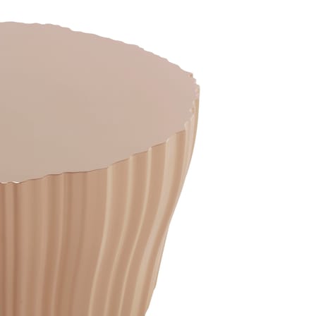 Table basse Corteza plastique beige / 64 x 70 x H 36 cm - Recyclé - Kartell