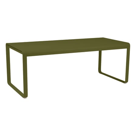 Table rectangulaire Bellevie métal vert / 196 x 90 cm - 8 à 10 personnes - Fermob