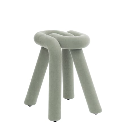 Tabouret rembourré Bold tissu vert - Moustache
